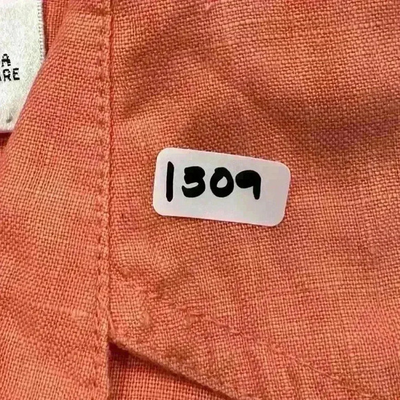 Richard Malcolm Irish Short Sleeve Button Up Shirt Sz M Pearl Button 100% Linen - Picture 13 of 13